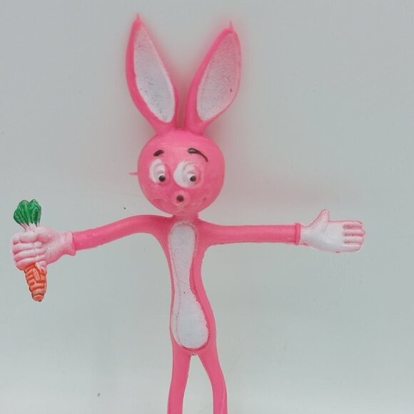 Vintage Bendable Posable Bunny Easter Carrot - Picture 2 of 7